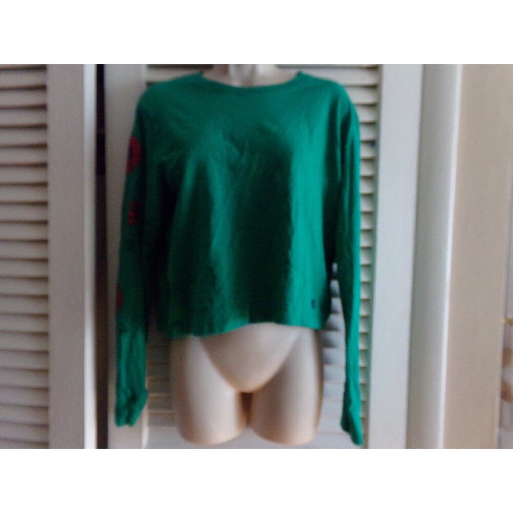 Hollister‎ California graphic cropped tee XS NWOT roses and tiger